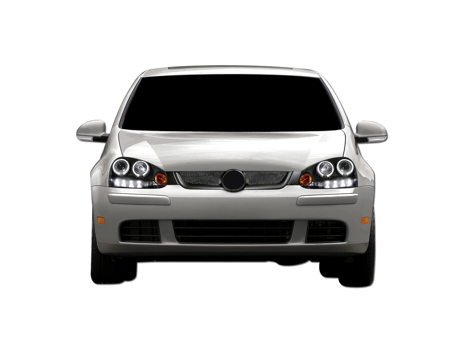 7165403 Armordillo USA Mesh Front Grill Grille - Matte Black Fits 2006-2009 Volkswagen Rabbit