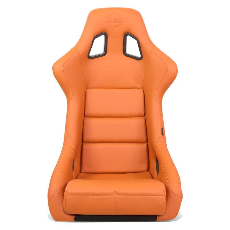 NRG Innovations Brown NRG-FRP-302BR-V FRP Bucket Seat With Headrest Water Resistant Vinyl (Large)