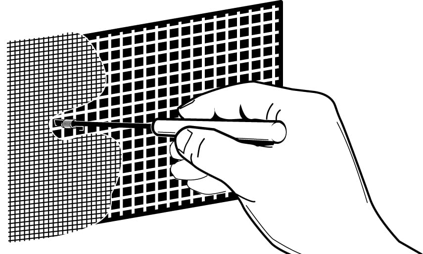 Camco WH 600 Flying Insect Screen with Installation Tool - Durable Stainless Steel Mesh, Fits Suburban 10, 12, and 16 Gallon Water Heater Vents (42146), 9.75" X 7.4" X 1.3