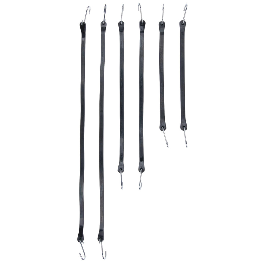 6Pc Performance Tool W1891 Tarp Strap Assortment - Heavy Duty Bungee Cord Set with Hooks for Securely Holding Down Tarps, Canopies, and Cargo