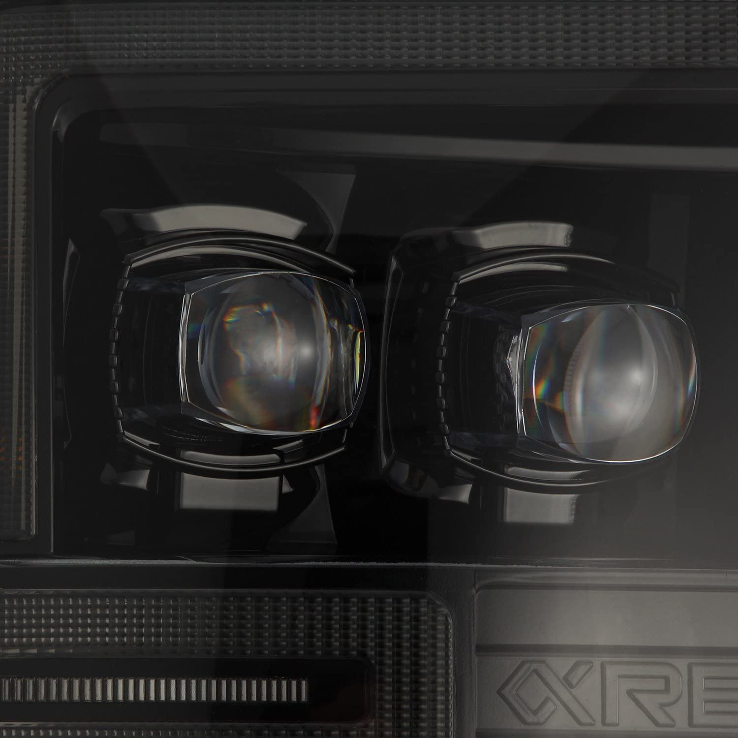 AlphaRex NOVA-Series 08-10 Ford F250-550 LED Projector Headlights Alpha-Blk w/Activ Light/Seq Signal