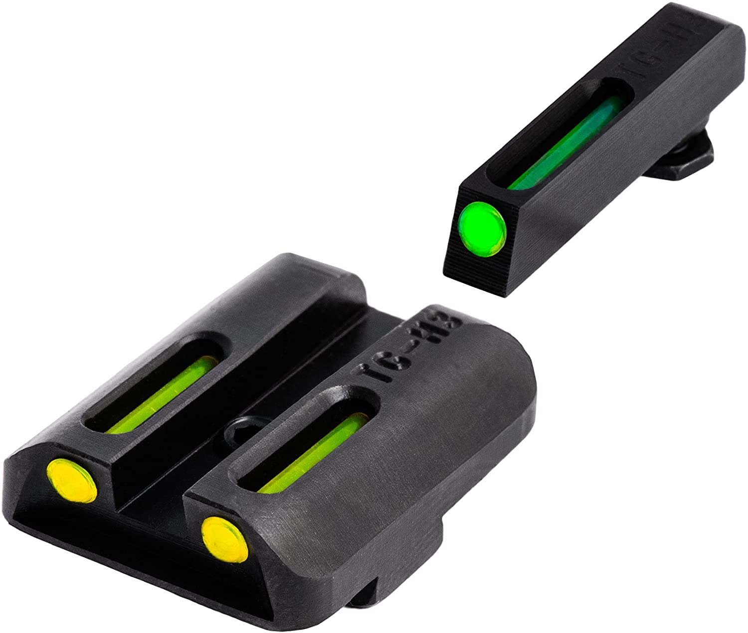 Tritium TruGlo Fiber Optic Handgun Laser Sight Accessories Set with Rear Colors, Fits Glock 17/17L, 19, 22, 23, 24 Models and More, Yellow Light