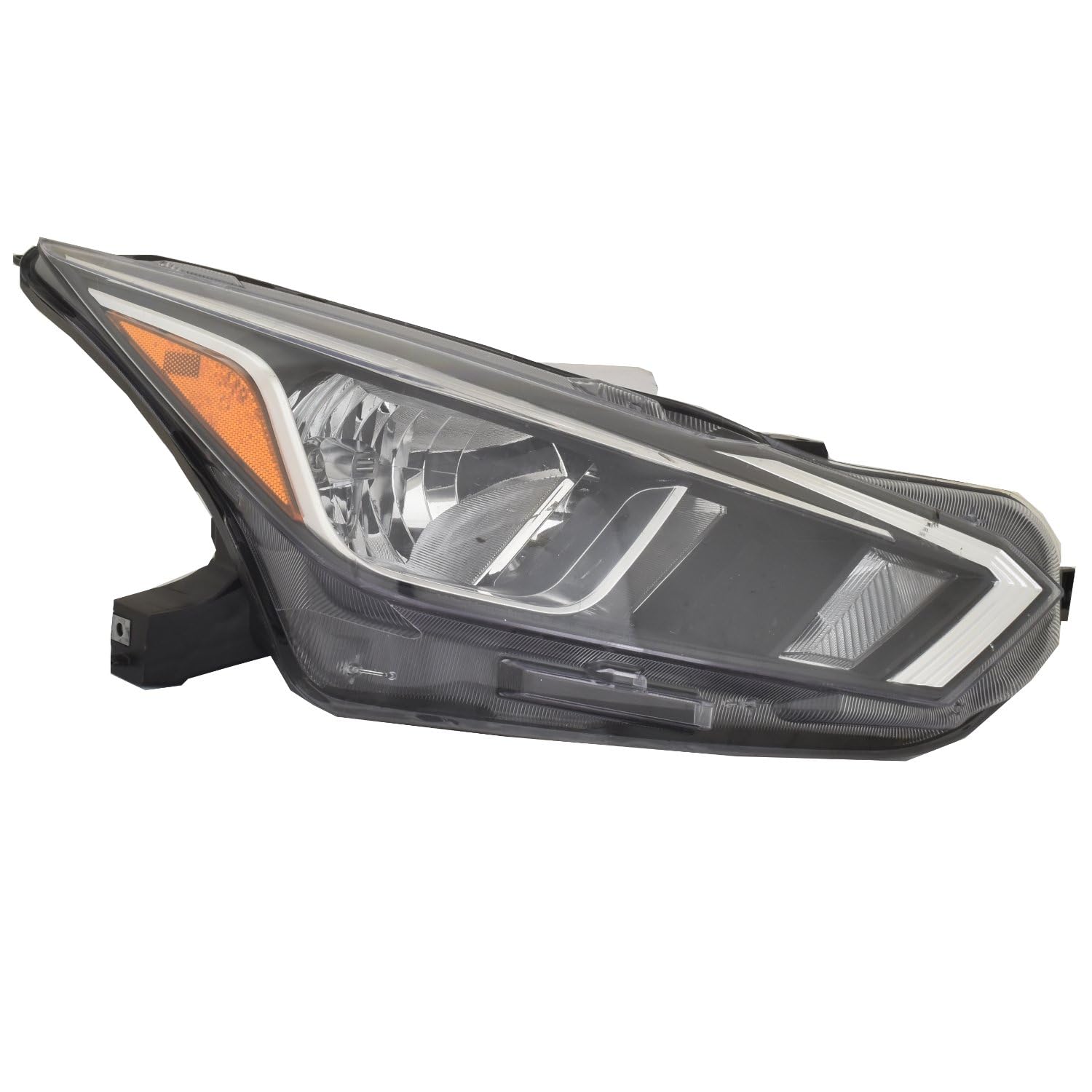Replacement Headlamps for Nissan Versa 2020 2021 2022 S - SV Halogen Headlights Assembly with Bulbs, Left/Driver Side, 26010-5EE0A / NI2502273 CAPA Certified