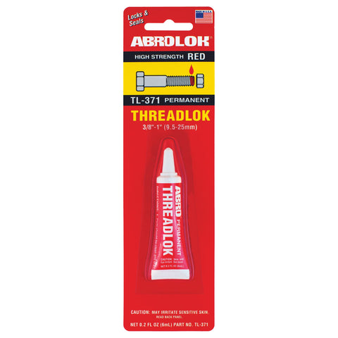 High Strength ABRO Threadlok Red, 6 ml, Industrial-Grade Threadlocker for Reliable Performance in Automotive & Manufacturing Applications, Tight Thread Lock Red for Any Use
