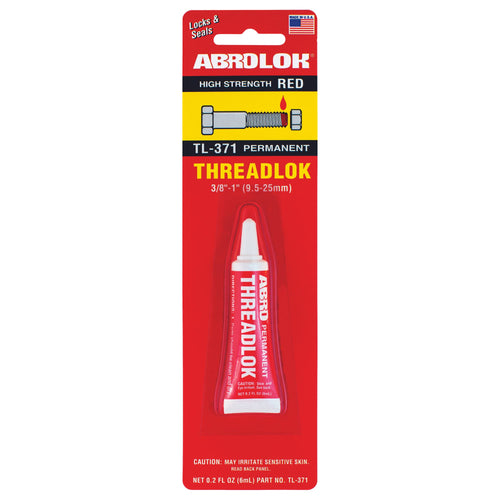 High Strength ABRO Threadlok Red, 6 ml, Industrial-Grade Threadlocker for Reliable Performance in Automotive & Manufacturing Applications, Tight Thread Lock Red for Any Use