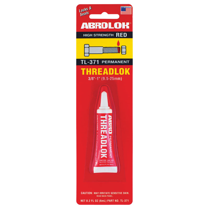 High Strength ABRO Threadlok Red, 6 ml, Industrial-Grade Threadlocker for Reliable Performance in Automotive & Manufacturing Applications, Tight Thread Lock Red for Any Use