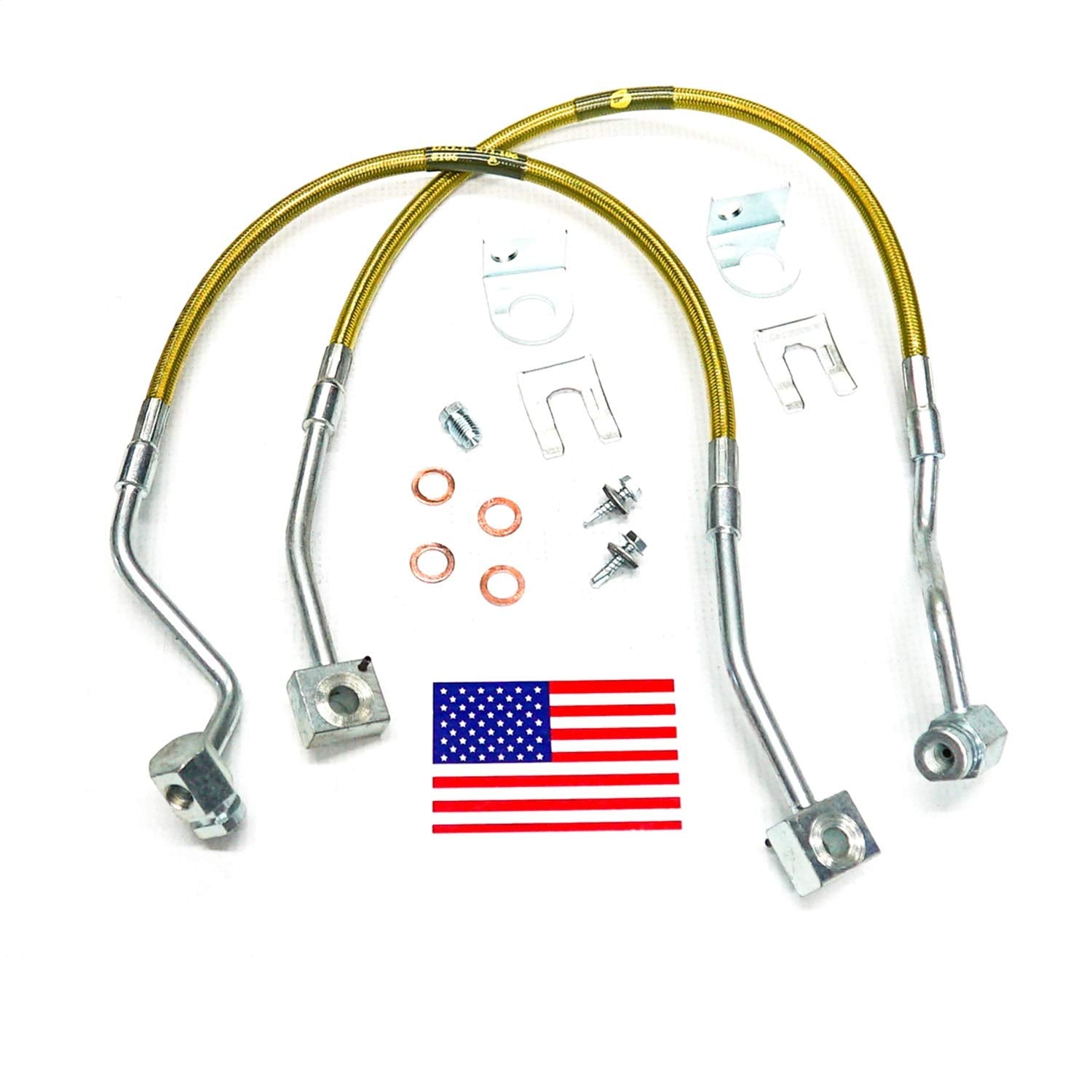 SUPERLIFT SUSPENSION RealTruck Brake Hose Kit for Ford Ranger/Explorer | Front Bullet Proof Pair of Brake Hoses | 91240 | Fits 1991-1994 Ford Ranger/Explorer with 4-6" Lift Kit