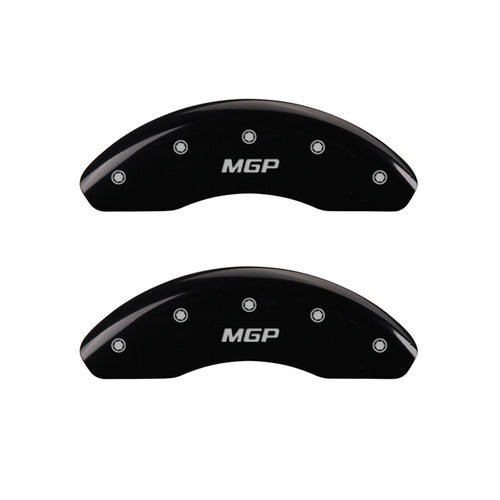 Caliper Covers MGP 38022SMGPBK Black Powder Coat Finish 'MGP' Engraved Caliper Cover with Silver Characters, (Set of 4)
