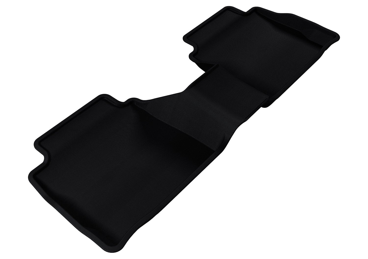 3D MAXpider - Custom Fit L1FR06021509 Second Row All-Weather Floor Mat for Select Ford Fusion/ Lincoln MKZ Models - Kagu Rubber (Black)