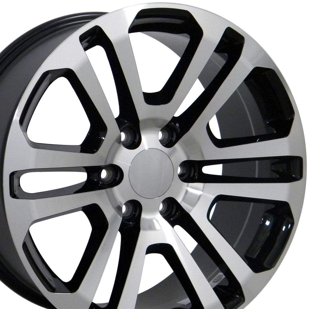 Black Machined Wheel OE Wheels LLC CV99-20090-6550-31MB Painted (20 x 9. inches /6 x 139 mm, 31 mm Offset)