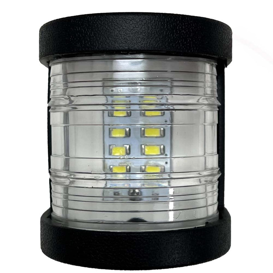 Marine Sport Lighting WHITE LED Marine Masthead Light Fit 12V-24V Mast or Stern light with Black Shell MSMH12BSW