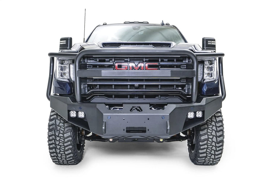 Fab Fours Full Width GM20-A5050-B Premium Raw Front Winch HD Bumper