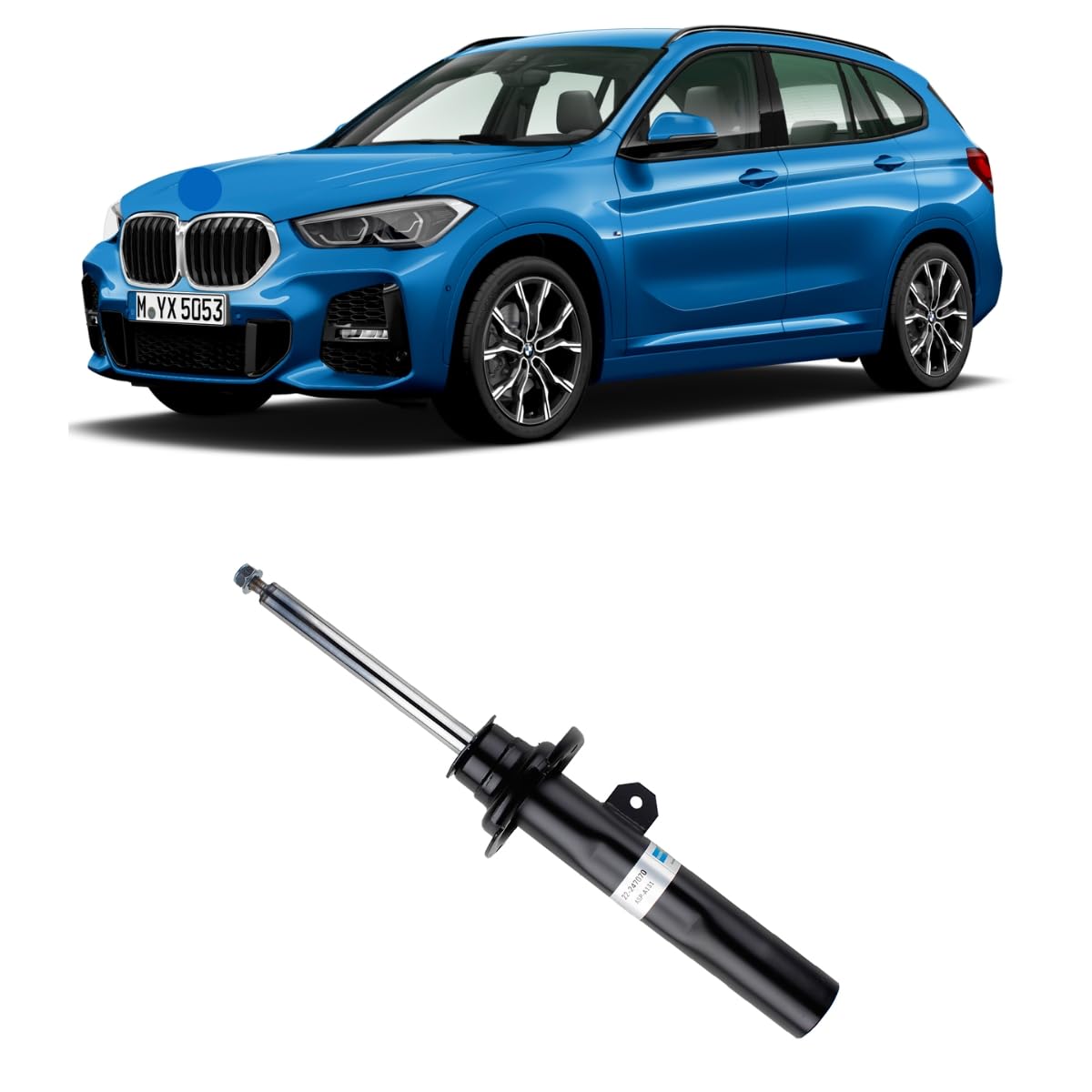 Bilstein B4 16-19 BMW X1 Front Left Twintube Strut Assembly OE Replacement (22-247070)