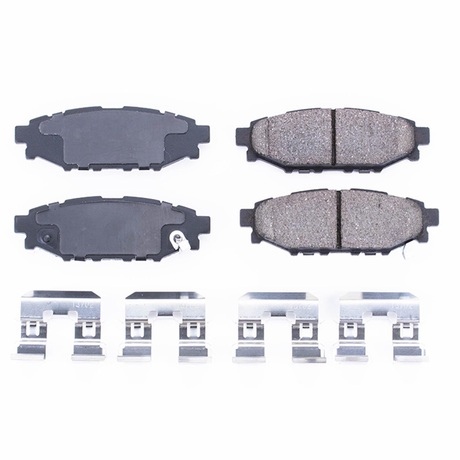 PowerStop Brake Pads Rear For Subaru BRZ 2013-16 |Crosstrek 2016-23 |Forester 2009-18 |Impreza 2008-24 |Legacy 2005-14 |Subaru Outback 2005-14 - Ceramic With Installation Hardware, 17-1114