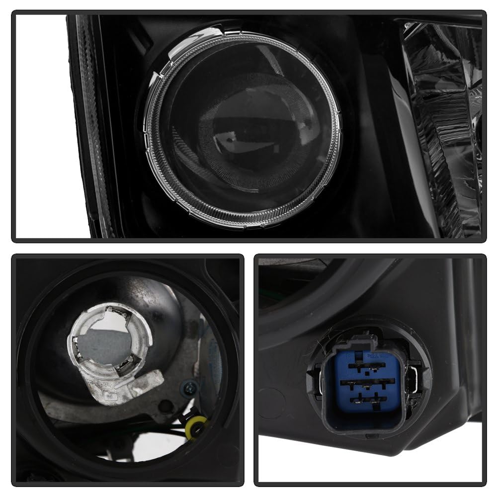 Ford Fusion 10-12 Spyder (POE) Halogen Projector Headlights - OE Color Black - Low Beam-H11(Not Included) ; High Beam-H7(Not Included) ; Signal-3157(Included) - OE Right
