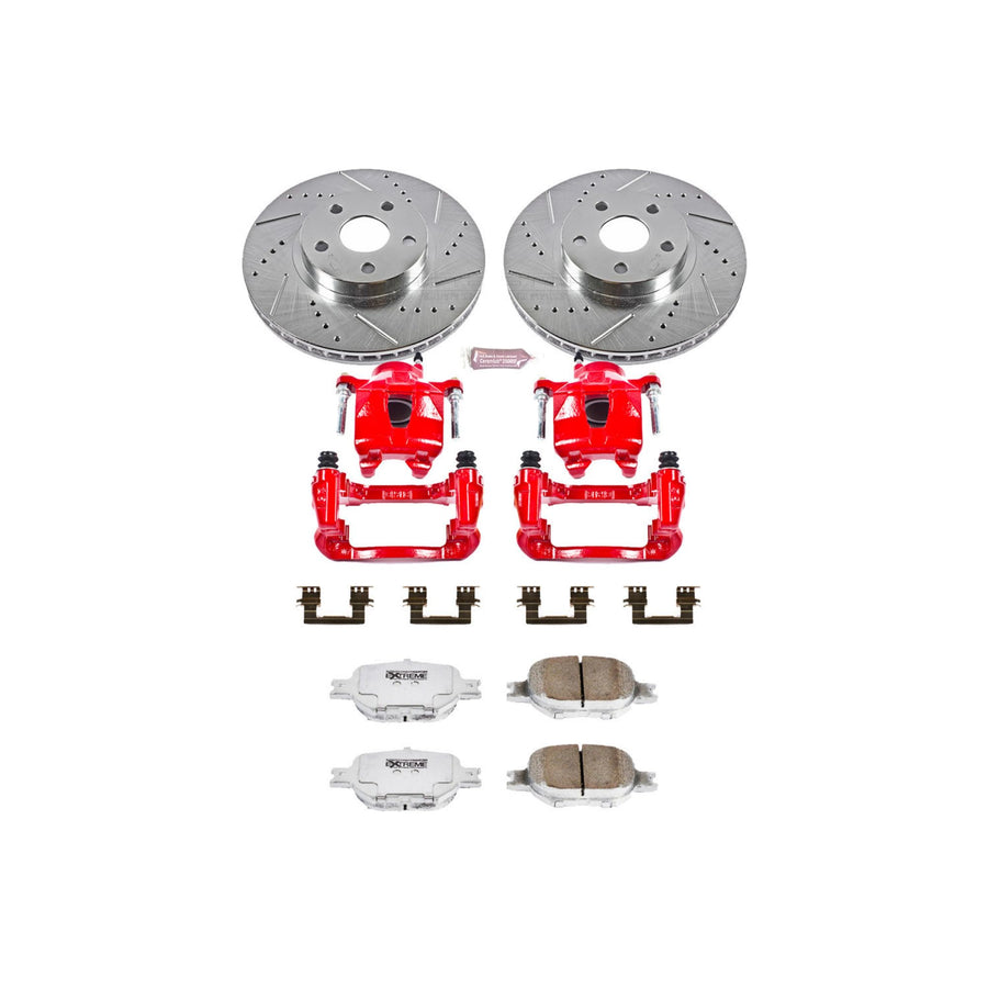 Power Stop Front KC2313-26 Z26 Street Warrior Brake Kit Toyota Scion For Scion tC 2005-2010, Toyota Celica 2003-2005 [Model Specific]