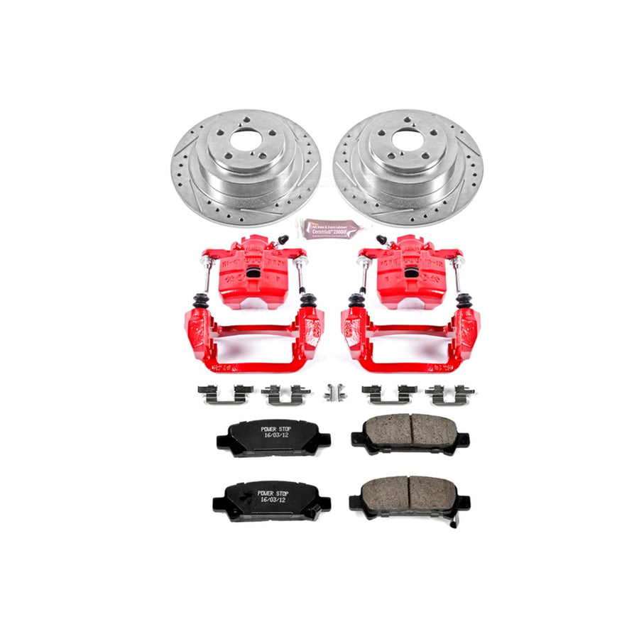 Power Stop 1-Click Performance Brake Kit with Caliper For Subaru Baja 2003-2006, Subaru Legacy 2000-2004, Subaru Outback 2000-2004 [Model Specific]