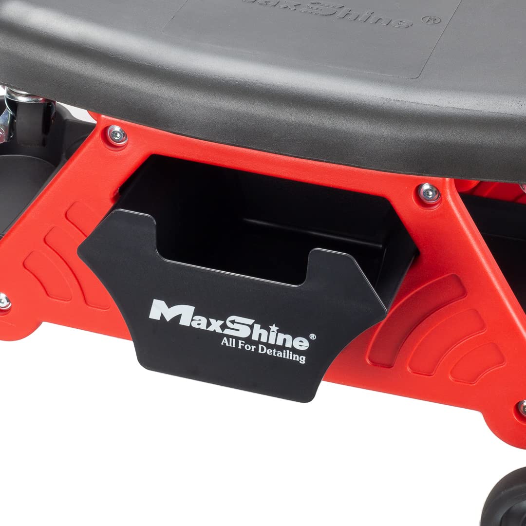 Maxshine Creeper Seat Detailing with Built-in Storage | 2-in-1 Modular Rolling Garage Stool with Tool Tray | Mechanic Shop Seat for Car Detailing, Polishing, Repairs & Auto Care