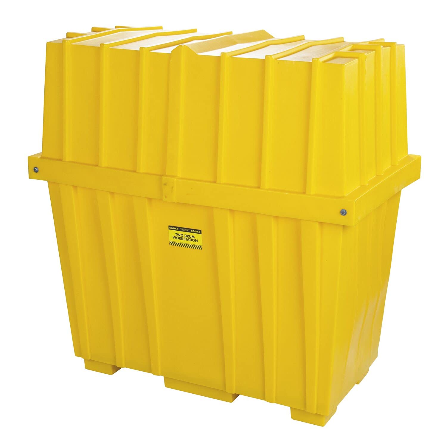 1628 Eagle High Profile Workstation with Cover, 2 Drum, 60" Width x 64" Height x 34" Depth, 220 Gallon Capacity