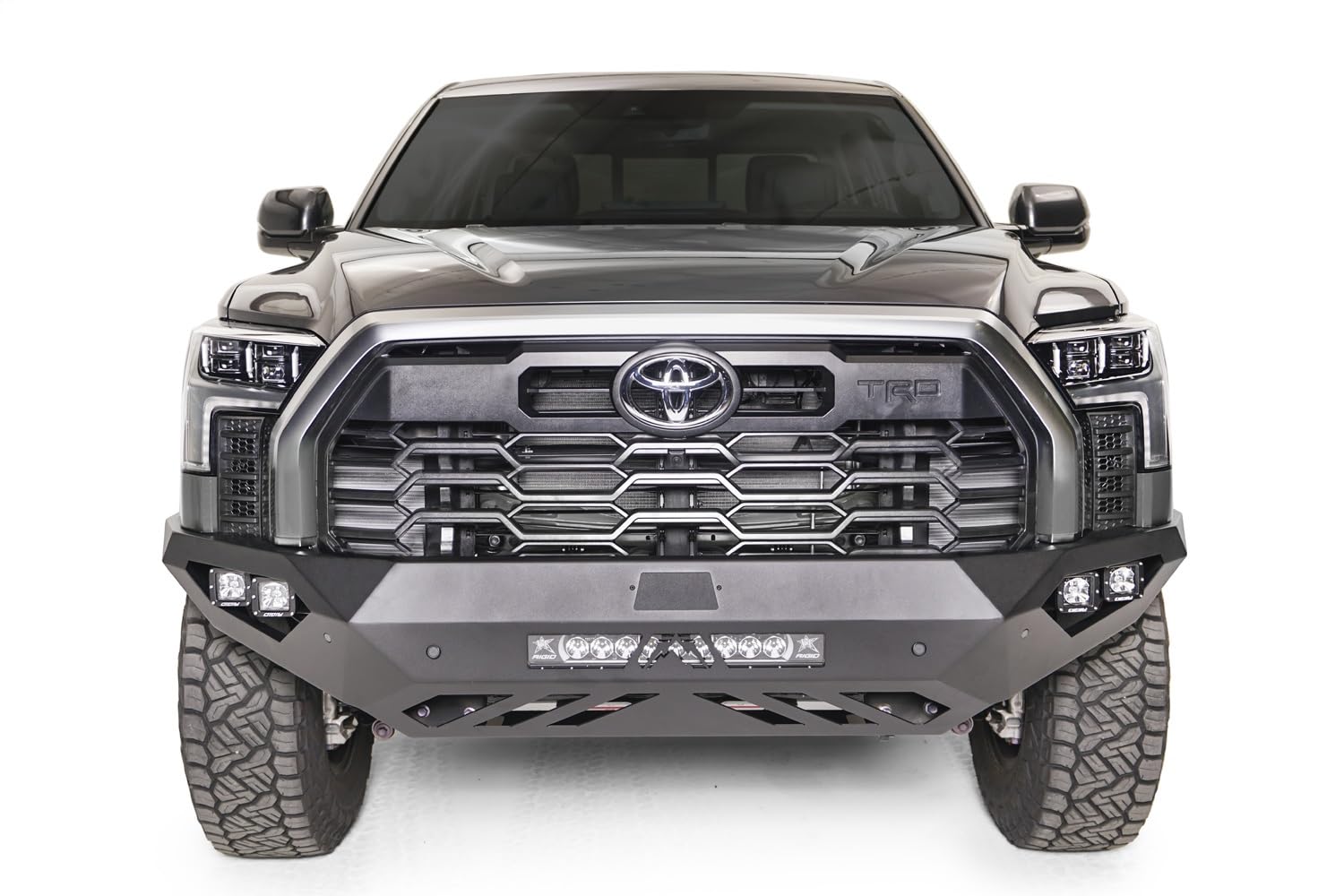 Fab Fours Vengeance TT22-D5451-1 Front Bumper fits 22-23 Toyota Tundra - 2 Stage Black Powder Coated - No Guard
