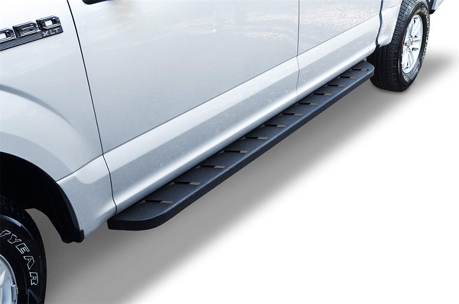 RB10 Running Board & Brackets Kit Go Rhino | Protective Bedliner Coating | 63415587T | Fits 2015-2024 Ford F-150 Super Crew Cab & Others (See Description)