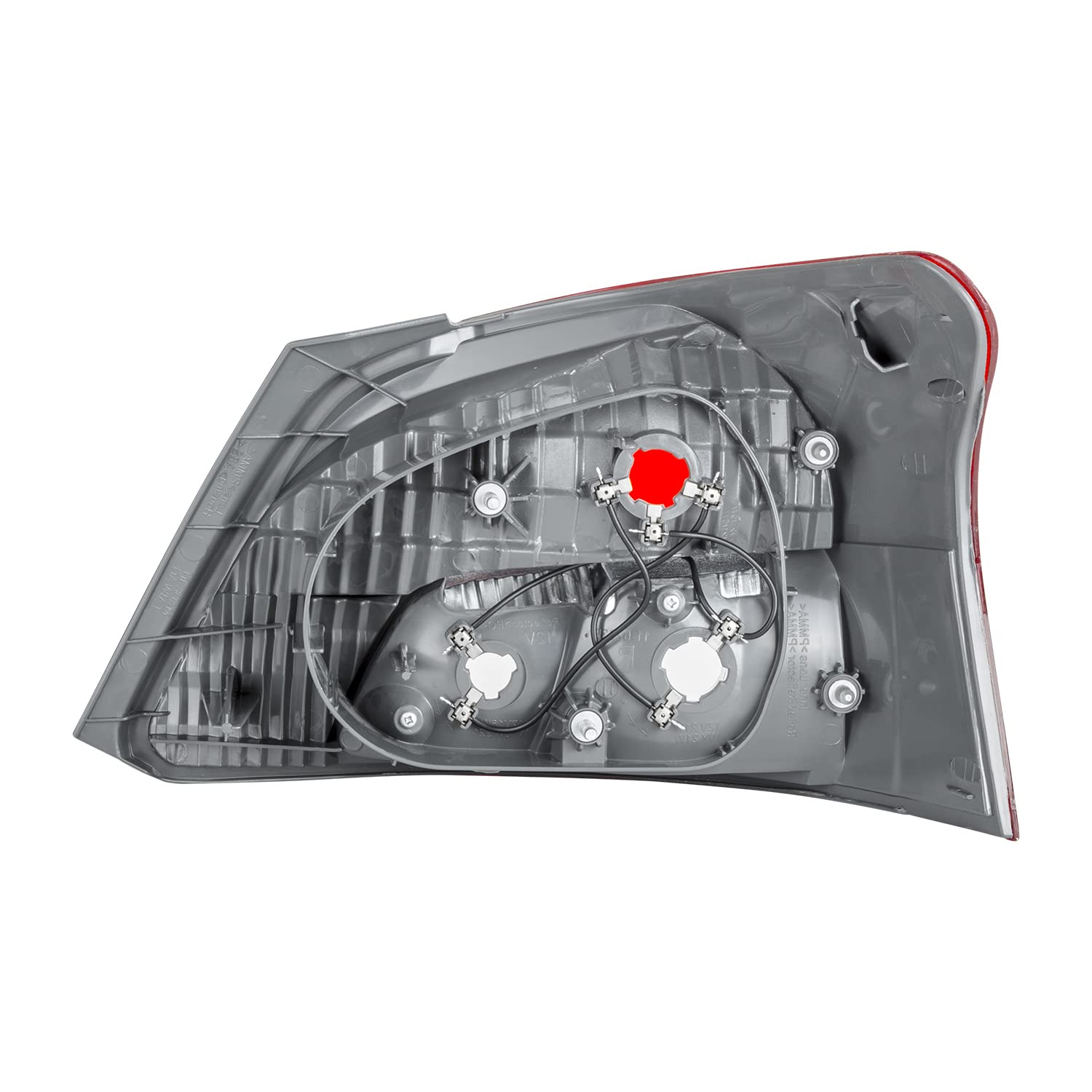 Left TYC Tail Light Assembly Compatible with 2007-2012 Toyota Yaris