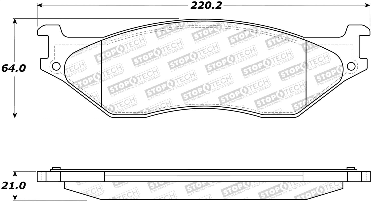 Front, Rear StopTech 308.07770 Brake Pads with Shims