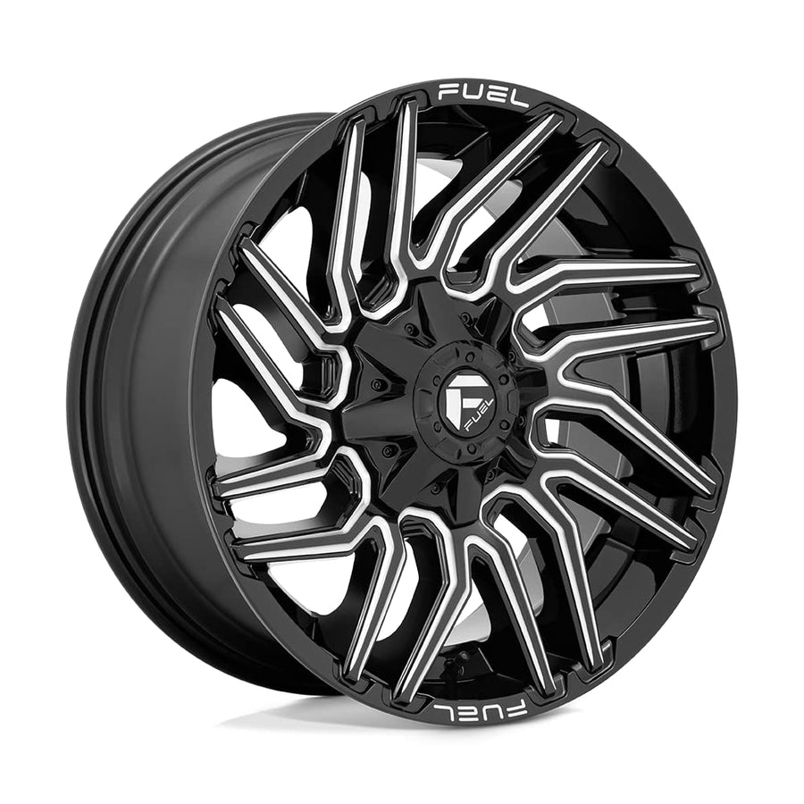 D773 TYPHOON FUEL OFF-ROAD 20X9, 8X180, 5.04, 1mm GLOSS BLACK MILLED - D77320901850