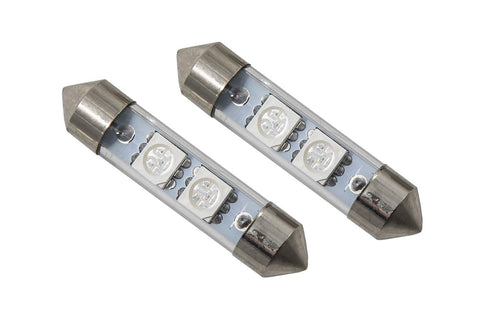 Blue 39mm SMF2 LED Bulb Pair Diode Dynamics