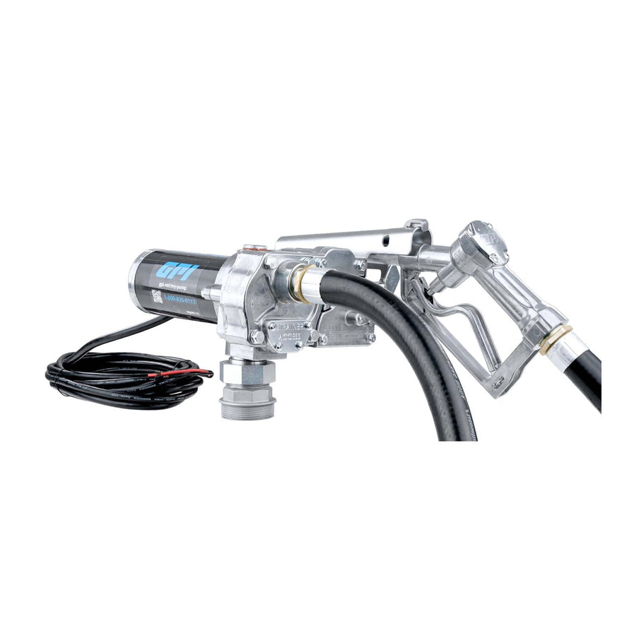 M-180 Series GPI Fuel Transfer Pump, Manual Shut-off Nozzle, 18 GPM, 12 Volt (110300-1)
