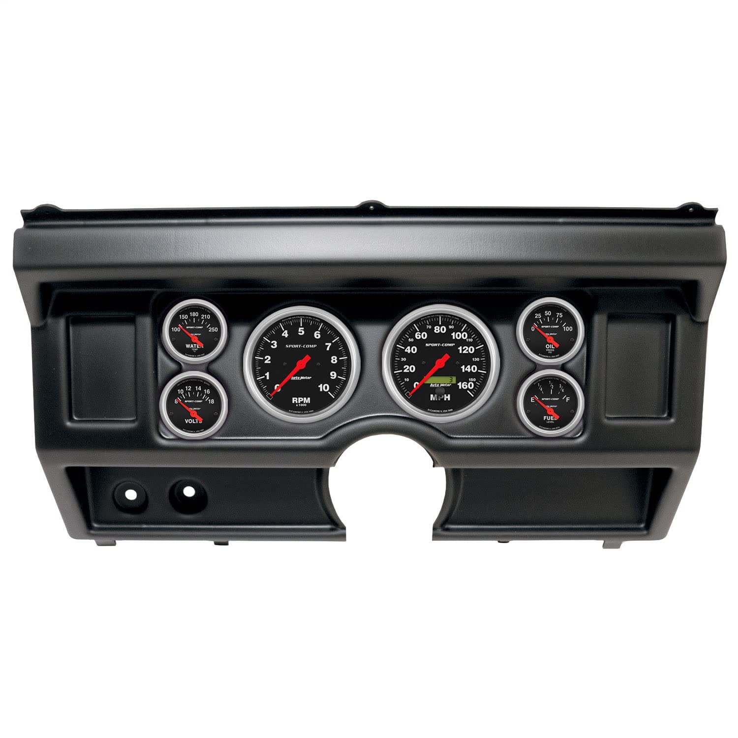AutoMeter Dash Kit Direct Fit, (3 3/8" X2, 2 1/16" X4), Ford Truck No Ac 80-86, Sport-Comp (2918-11)