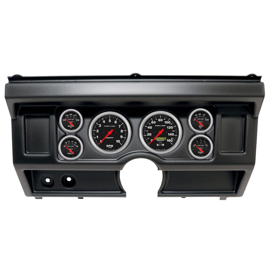 AutoMeter Dash Kit Direct Fit, (3 3/8" X2, 2 1/16" X4), Ford Truck No Ac 80-86, Sport-Comp (2918-11)