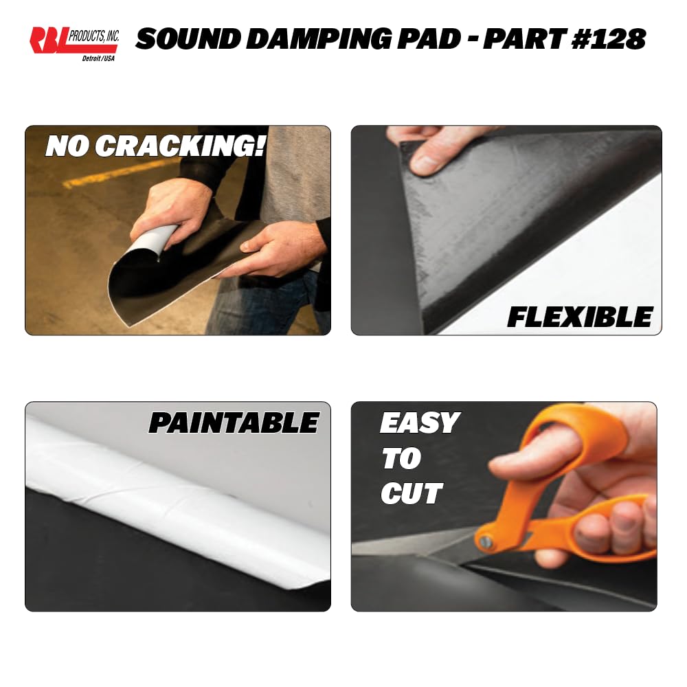 128 RBL PRODUCTS SOUND DAMPING SHEET 12X12 6/CS
