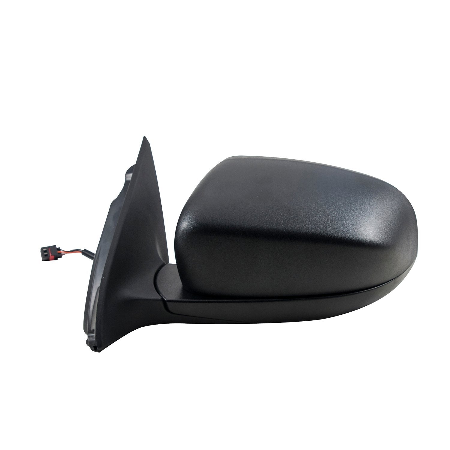 Mirror Driver Side for Jeep Cherokee, Textured Black, Code GTB, Foldaway, w/o Memory, w/o Blind spot Detection System, Heated Power