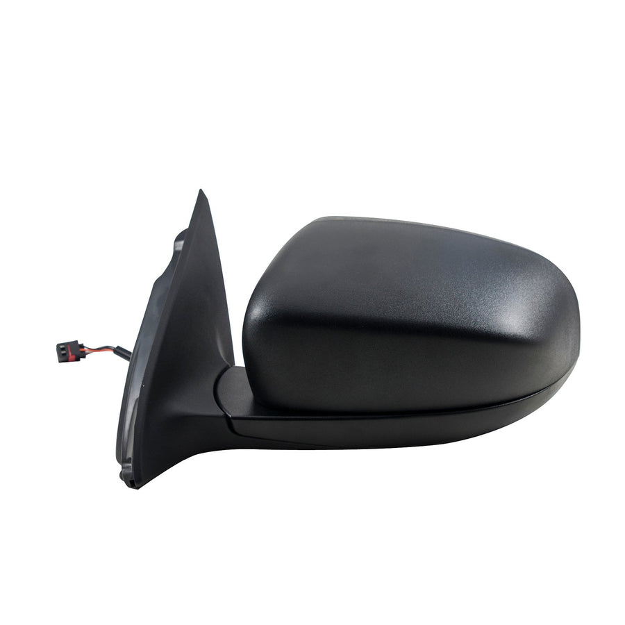 Mirror Driver Side for Jeep Cherokee, Textured Black, Code GTB, Foldaway, w/o Memory, w/o Blind spot Detection System, Heated Power