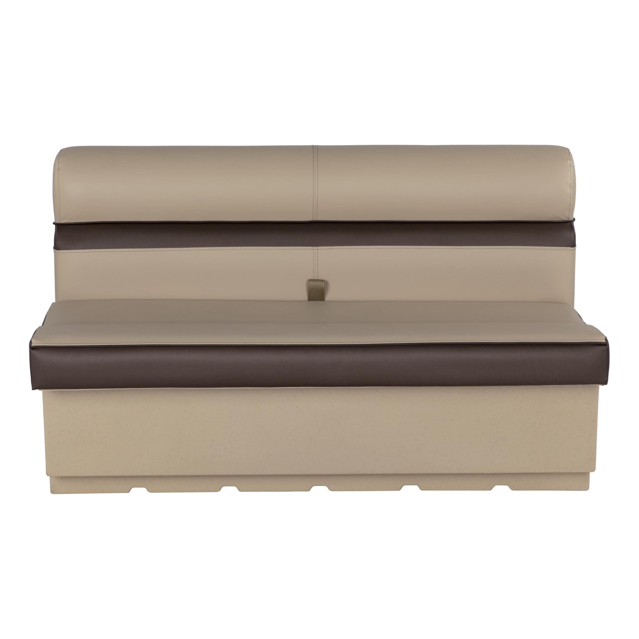 Rockport Series Lippert 50" Straight Pontoon Bench Seat, Measures 50" L x 26" W x 30" H, Marine-Grade Vinyl, High-Density Foam, Easy Installation, Fits Most Pontoons, Sand – 20221094093