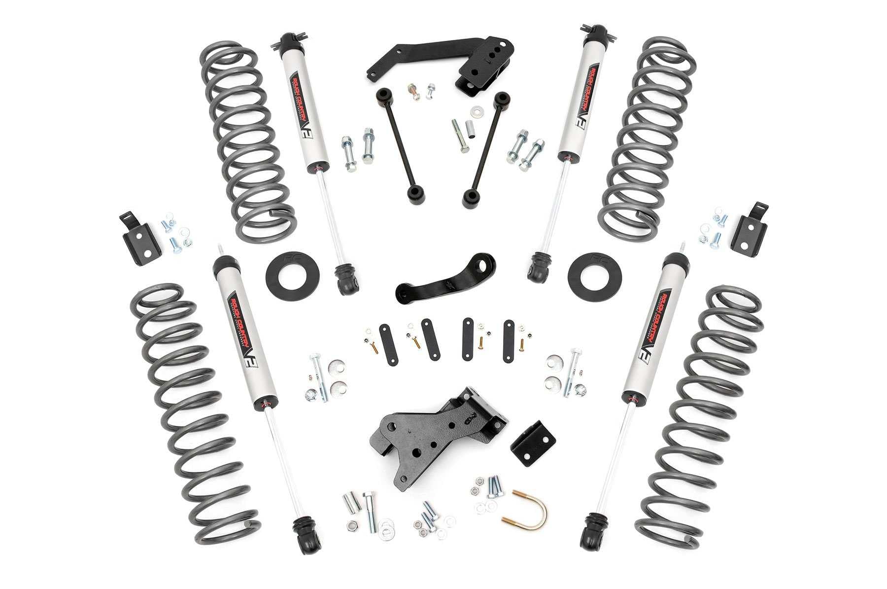 4" Rough Country V2 Lift Kit for 2007-2018 Jeep Wrangler JK 2-Door - 67370