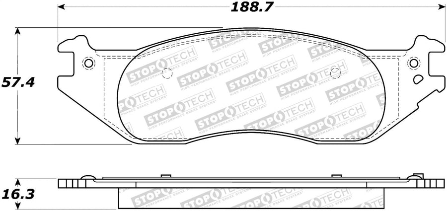 Brake Pads StopTech 308.10450 Street with Shims