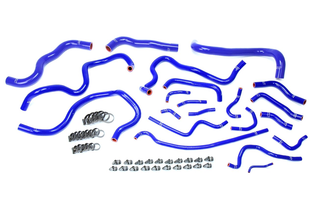 Blue HPS 57-1608-BLUE Silicone Radiator and Heater Hose Kit Coolant, 1 Pack