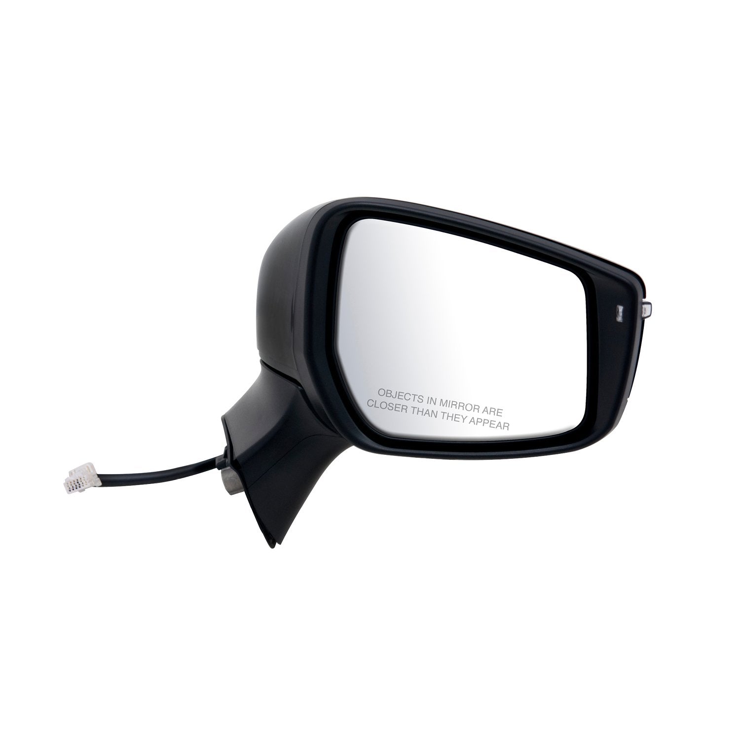 Nissan Versa Note Hatchback SR Model Passenger Side Mirror, Textured Black w/PTM Cover, w/Turn Signal, Foldaway, w/o CCD Camera, Power