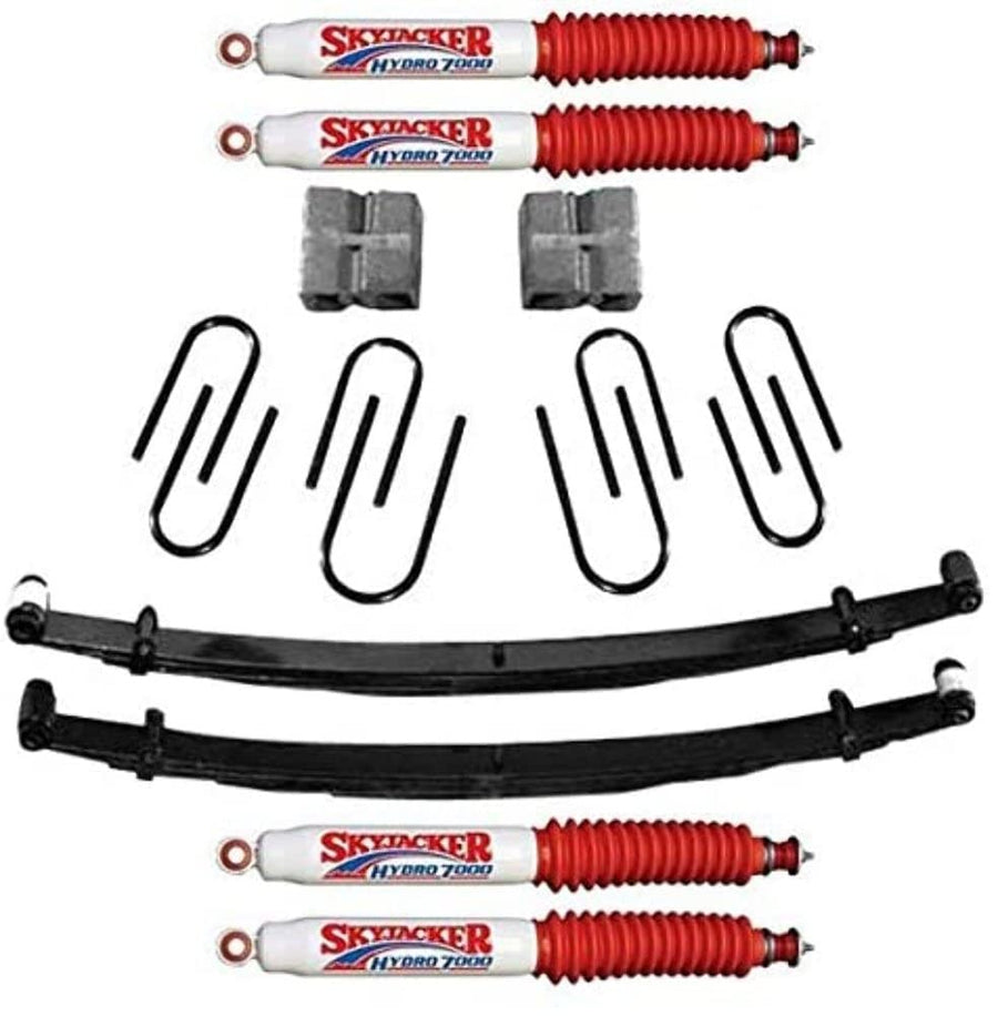 Skyjacker Suspension Lift Kit C125BK8-H w/Shock 2.5 in. Lift Incl. Front Leaf Springs Front/Rear U Bolt Kits Bushing Kit Rear Block