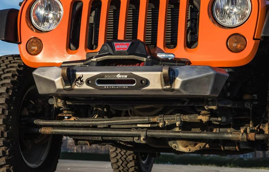 CrawlTek Front Bumper Inferno - Black compatible with 2007-2018 Jeep Wrangler JK