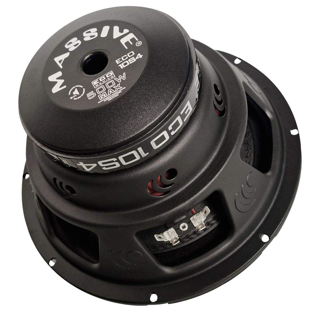 250W RMS 10" 4-Ohm SVC Subwoofer Massive Audio ECO Series ECO10S4