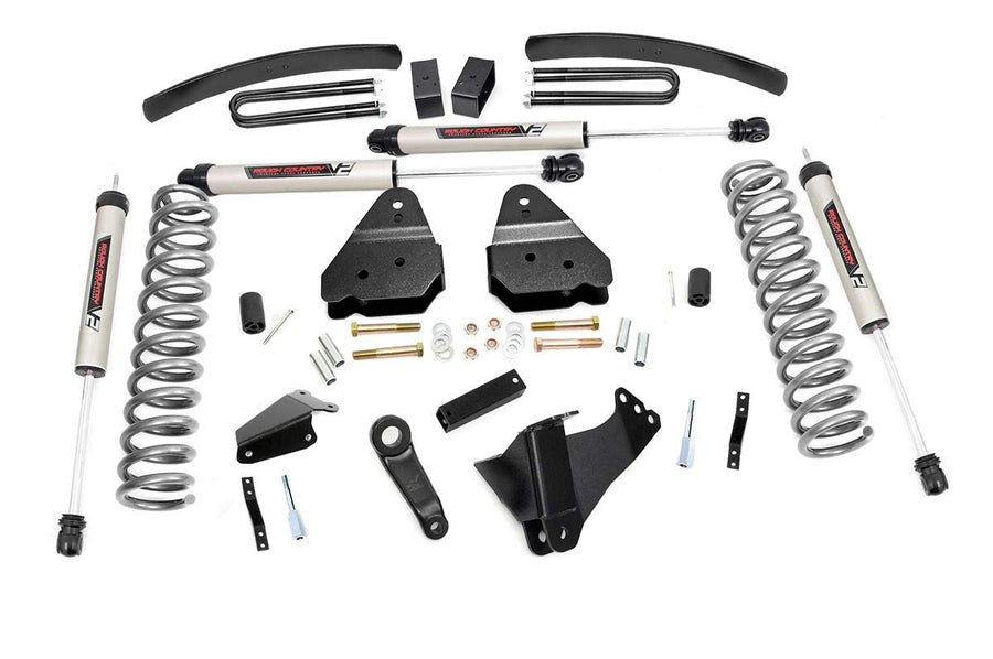 6" Lift Kit Rough Country w/V2 Shocks for 2005-2007 Super Duty | Gas - 59670