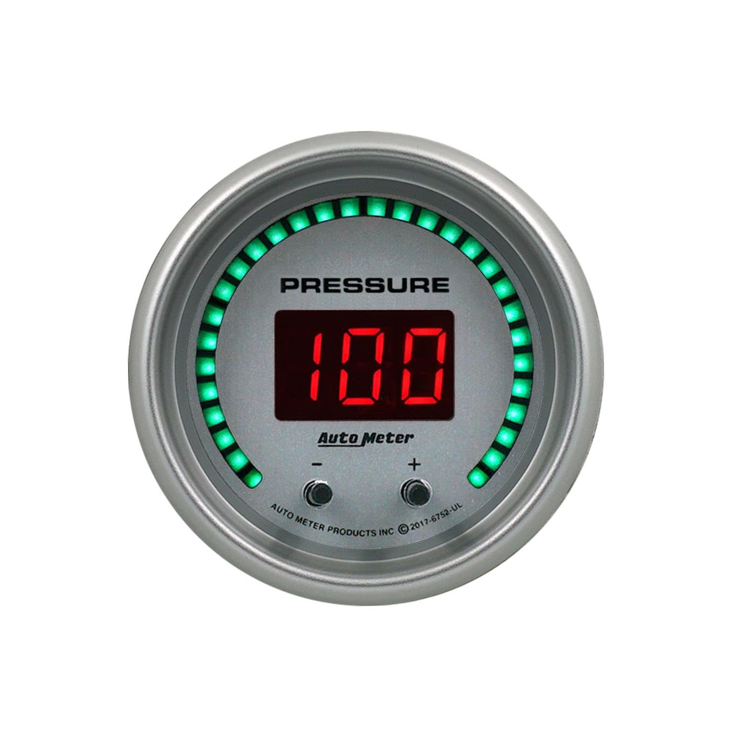 Gauge AutoMeter 6752-UL, Pressure, 2 1/16", Two Channel, Selectable, Ultra-Lite Elite Digital