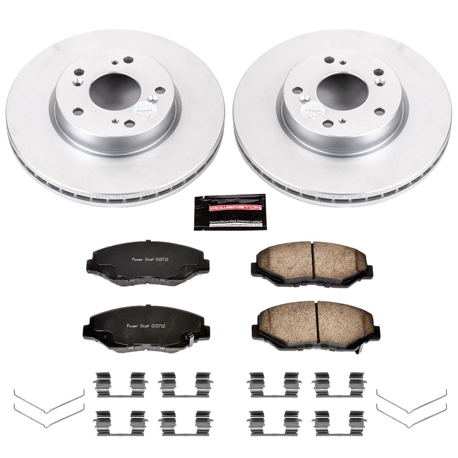 Power Stop Z17 CRK6490 Front Evolution Geomet Coated Brake Kit For Acura ILX 2013, Honda Accord 2013-2017, Honda Fit 2013-2014 [Model Specific]