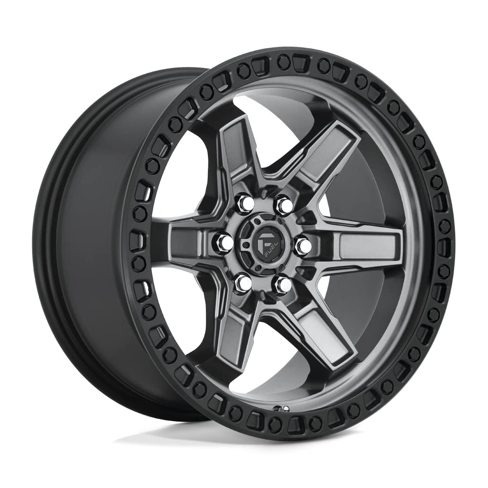 FUEL OFF-ROAD D698 17X9 KICKER, 6X4.5, 5.47, 12mm MATTE GUN METAL BLACK BEAD RING - D69817908755