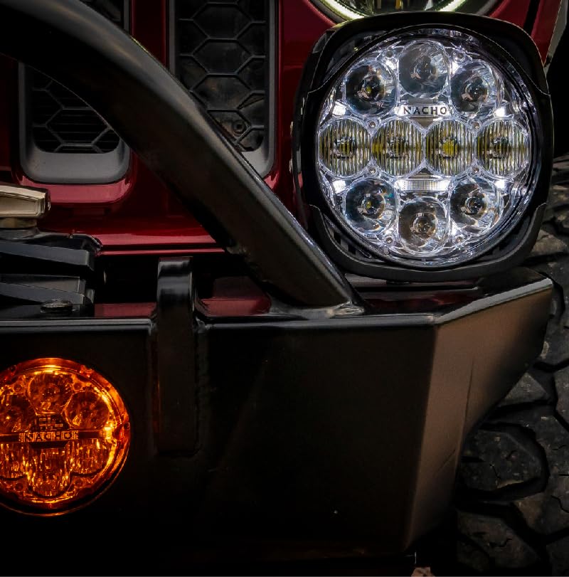 Grande Nacho PM612 4 HI Spot, Flood and Area Offroad LED Lightning 80W Effective Lumens 7,883 Peak Candela 270,070. Illuminate with Style Your 4x4 Off Road Adventures - Individual