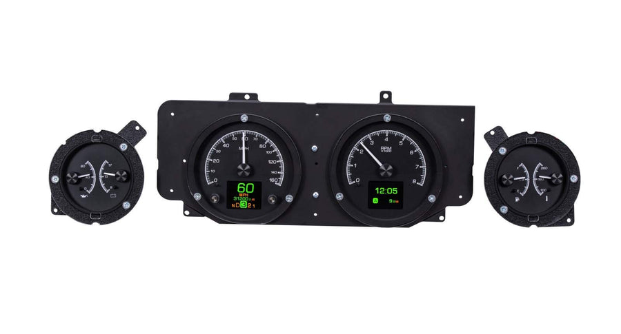 Dakota Digital Customizable 69 70 Ford Mustang Gauges Kit Black HDX-69F-MUS-K