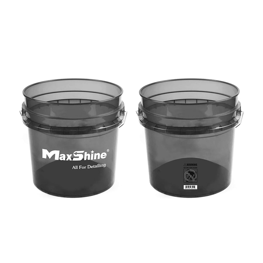 3.5gal Maxshine Universal Black Detailing Bucket – Car Wash Bucket for Scratch-Free Cleaning, Garage Storage & Organization – Holds Soap, Foam Cannon, Microfiber Towels & More